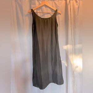 Eileen Fisher Silk Khaki Sleeveless Top